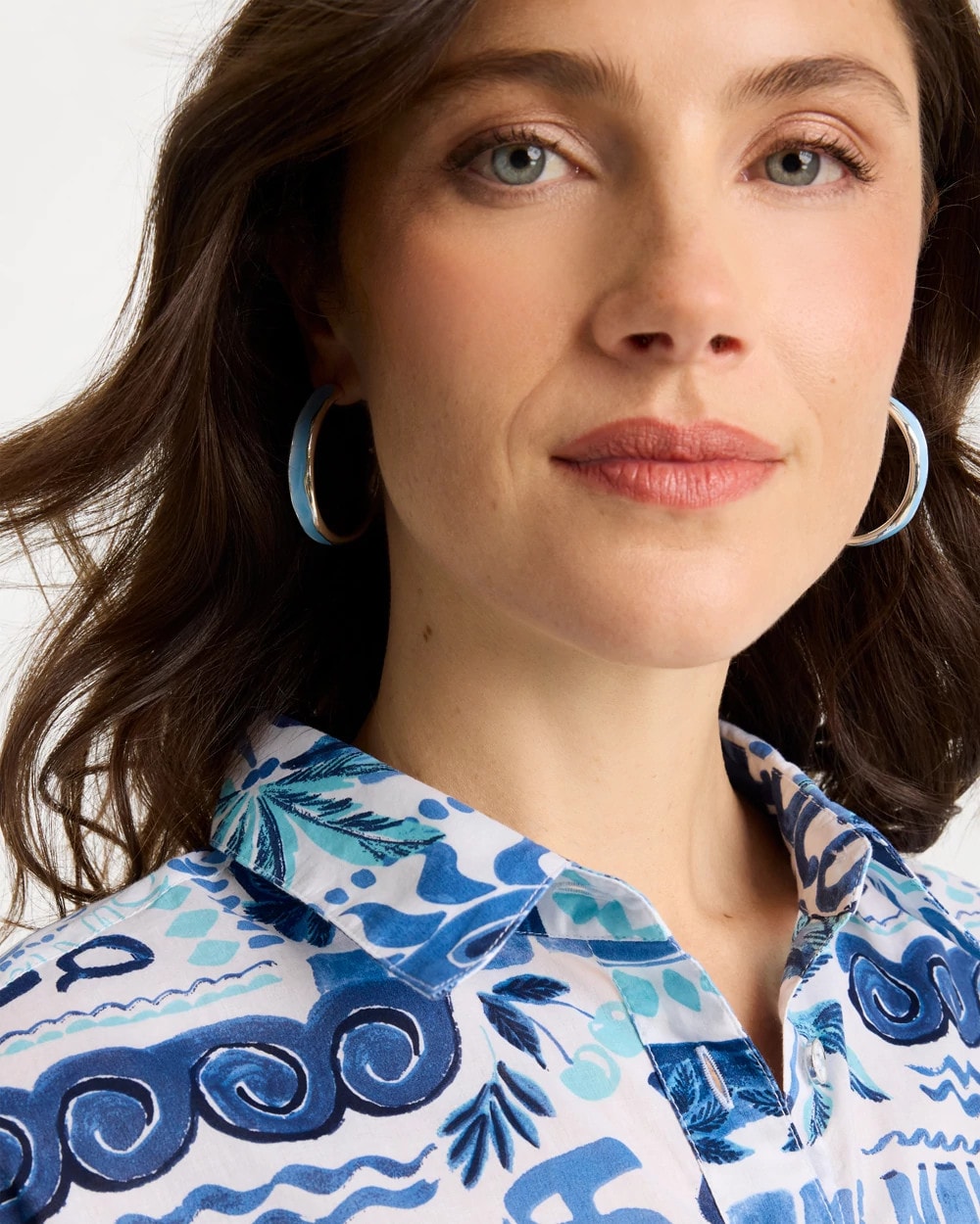 Chico's Quality | Sea Glass Inspired Hoop Earrings