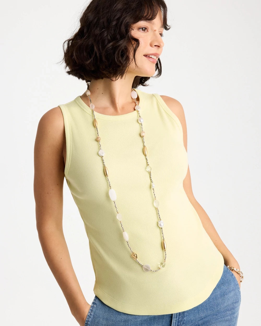 Chico's Latest | Neutral Shell Long Necklace