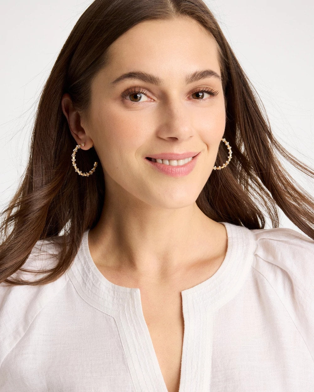 Chico's Classic | Sea Foam Hoop Earrings