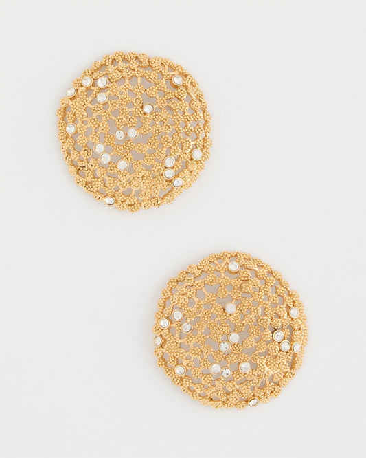 Chico's Classic | Sea Foam Medallion Stud Earrings