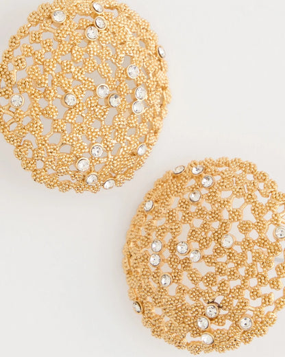 Chico's Classic | Sea Foam Medallion Stud Earrings
