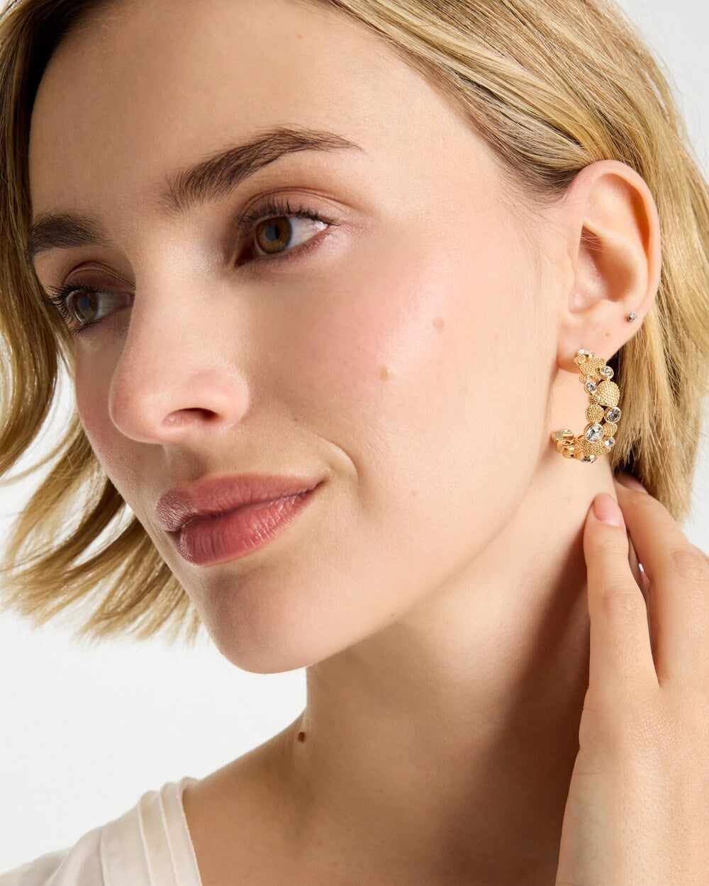 Chico's Premium | Sea Foam Hoop Earrings