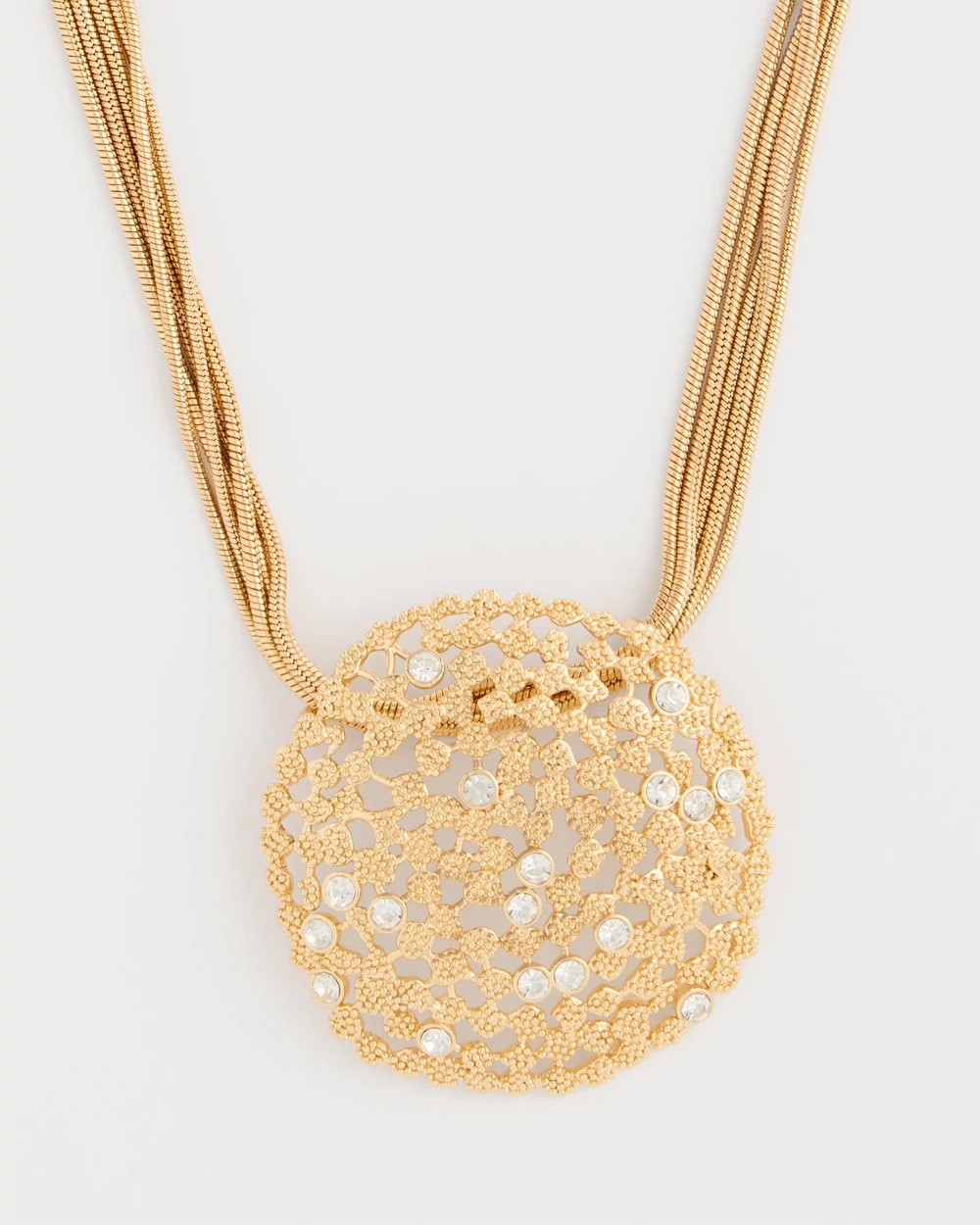 Chico's Recommended | Sea Foam Medallion Pendant Necklace