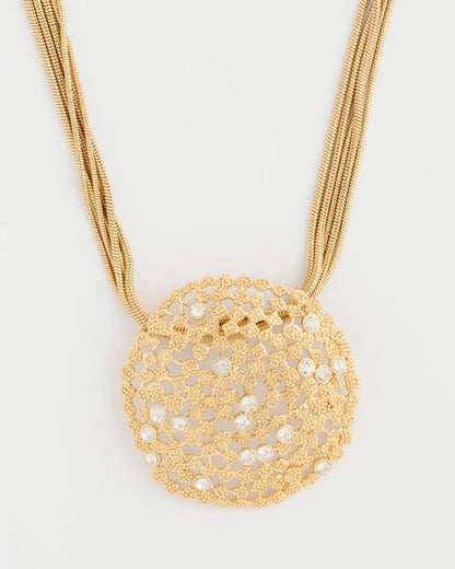 Chico's Recommended | Sea Foam Medallion Pendant Necklace