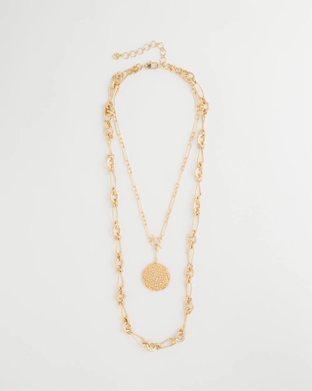 Chico's Recommended | Sea Foam Medallion Double-Strand Pendant Necklace