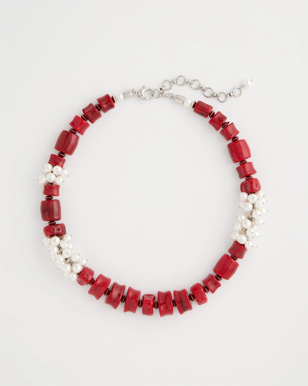Chico's Latest | Red Resin Pearlescent Short Necklace