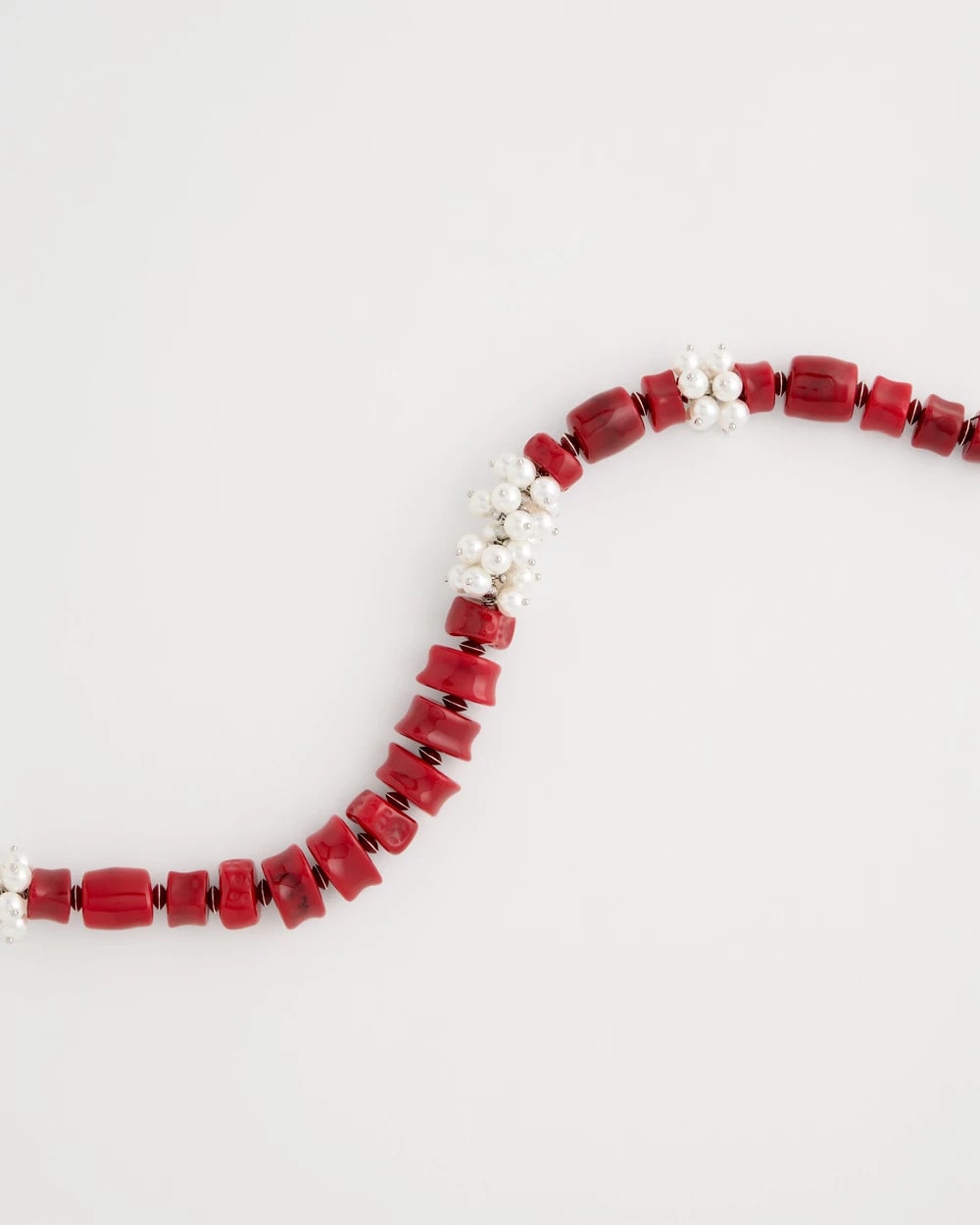 Chico's Latest | Red Resin Pearlescent Short Necklace