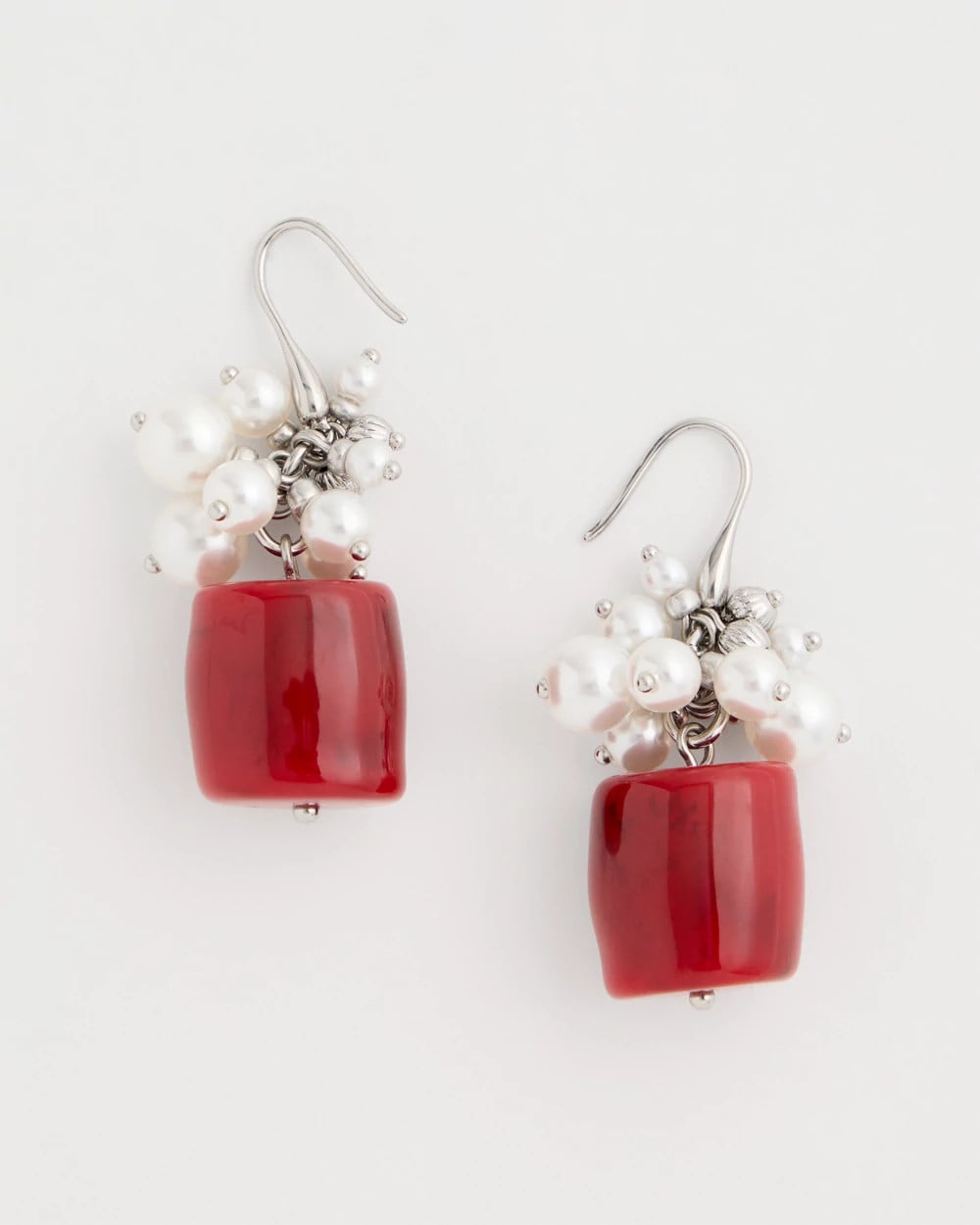 Chico's Special Offer | Red Resin Pearlescent Earrings