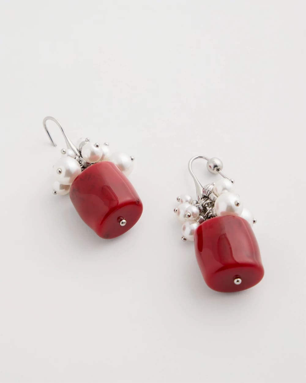Chico's Special Offer | Red Resin Pearlescent Earrings