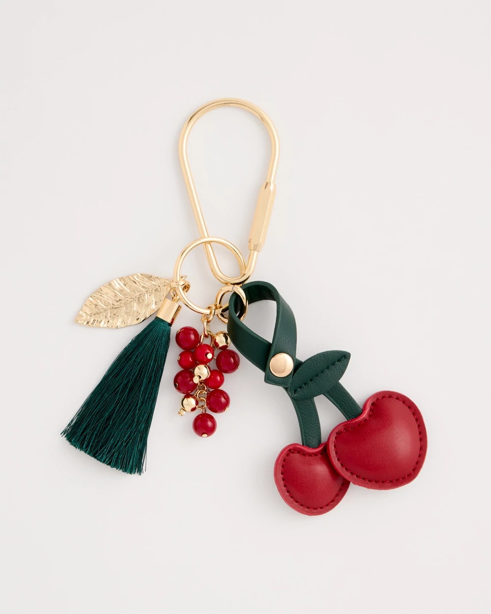 Chico's Trending | Faux Leather Cherry Bag Charm Key Chain