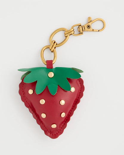 Chico's Deals | Faux Leather Strawberry Bag Charm Key Chain