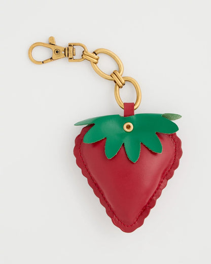 Chico's Deals | Faux Leather Strawberry Bag Charm Key Chain