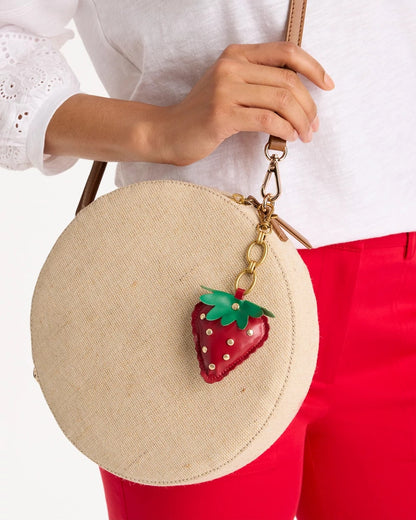 Chico's Deals | Faux Leather Strawberry Bag Charm Key Chain
