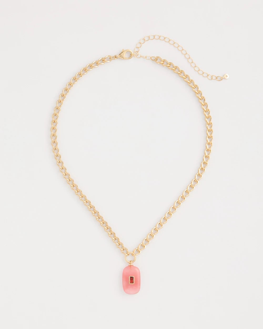 Chico's Classic | Coral Agate Short Pendant Necklace