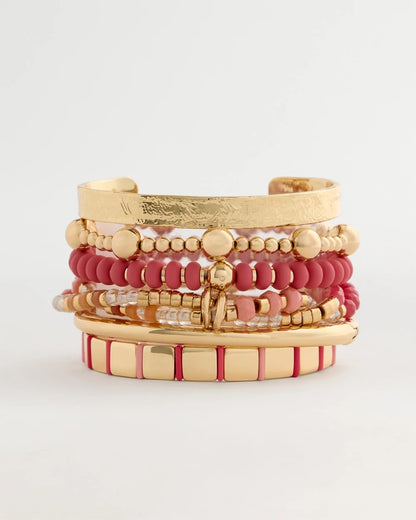 Chico's Essential | Aventurine Jade Stone Stretch Bracelet