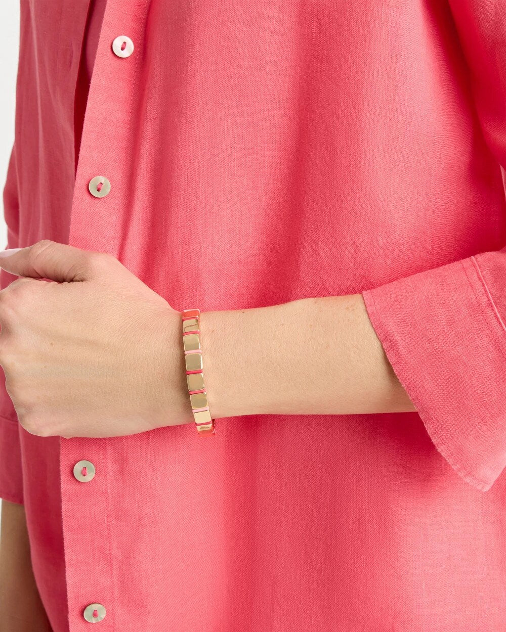 Chico's Recommended | Glam Goldtone Slice Stretch Bracelet