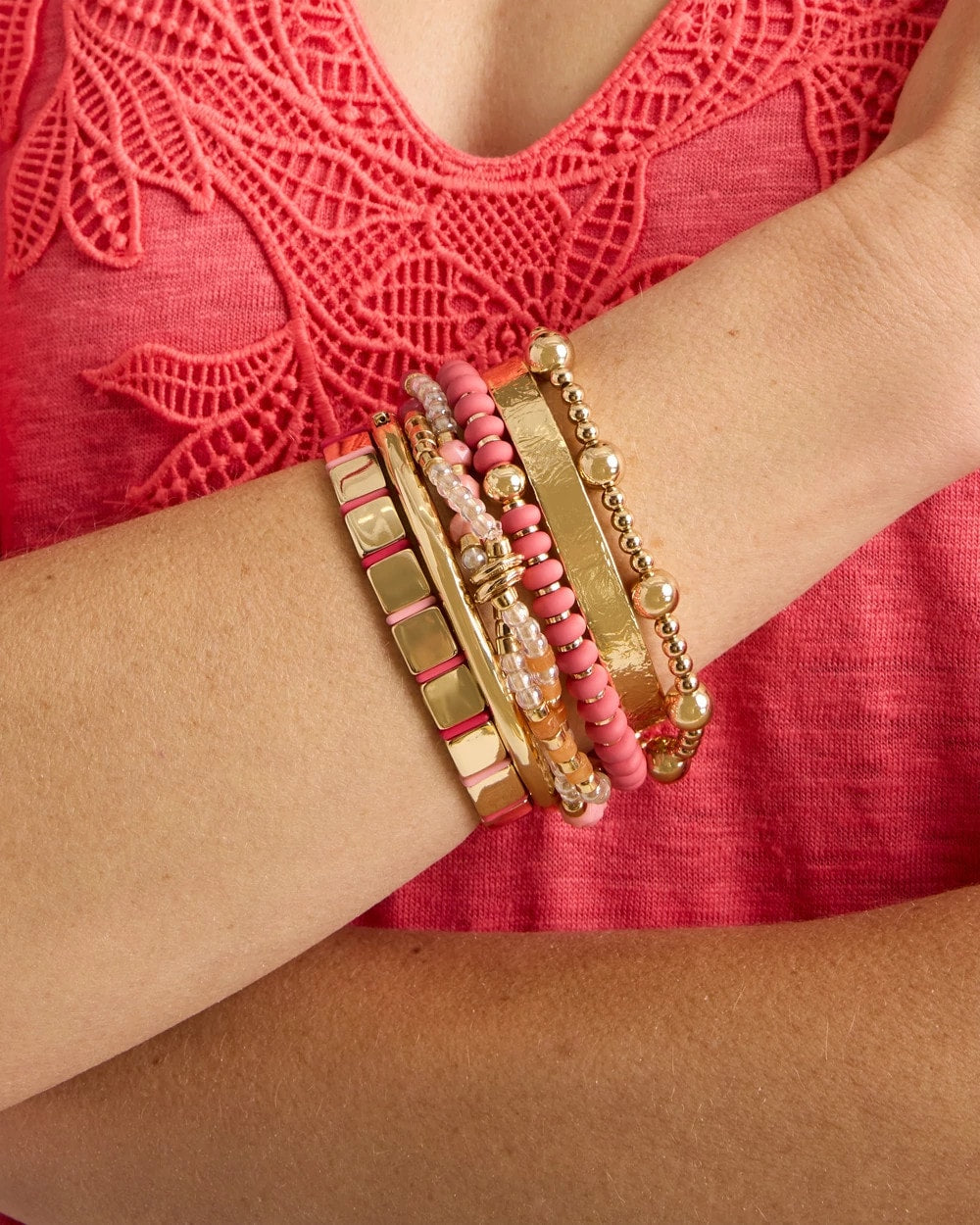 Chico's Recommended | Glam Goldtone Slice Stretch Bracelet