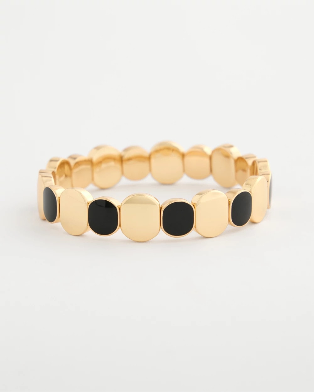 Chico's Trending | Black Goldtone Glam Stretch Bracelet