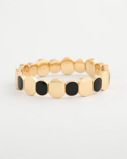 Chico's Trending | Black Goldtone Glam Stretch Bracelet