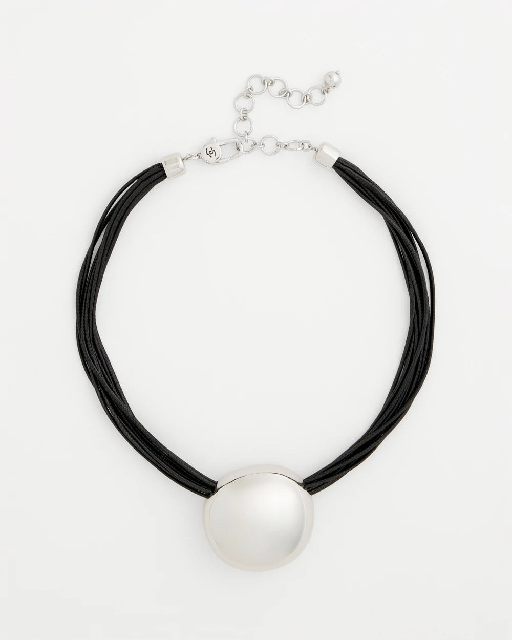 Chico's Great Value | Silver Pendant Cord Necklace