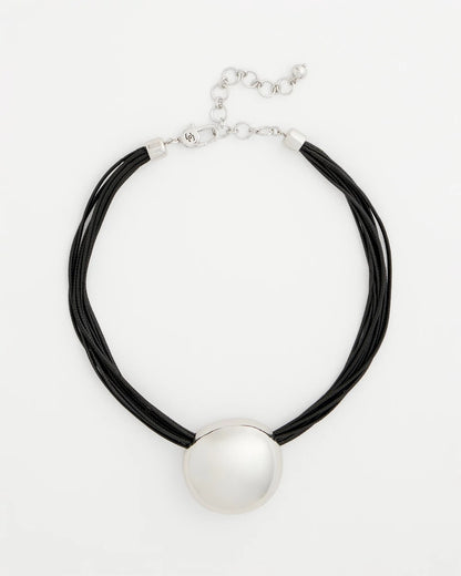 Chico's Great Value | Silver Pendant Cord Necklace