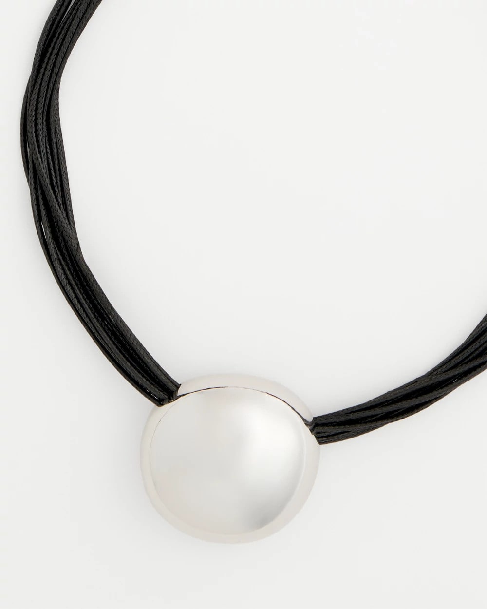 Chico's Great Value | Silver Pendant Cord Necklace