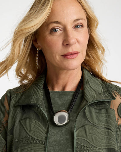 Chico's Great Value | Silver Pendant Cord Necklace