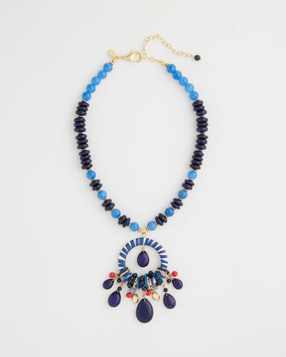 Chico's Premium | Americana Mixed Media Pendant Necklace