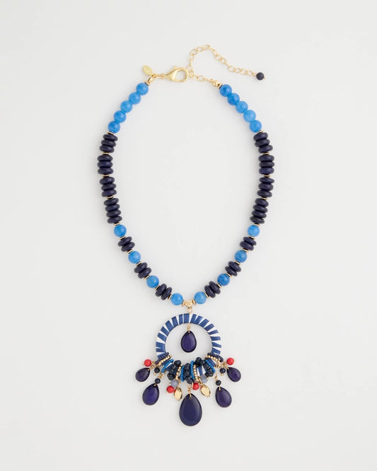 Chico's Premium | Americana Mixed Media Pendant Necklace