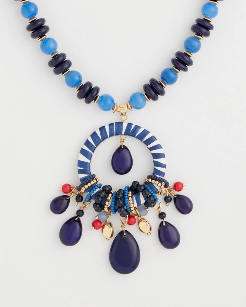 Chico's Premium | Americana Mixed Media Pendant Necklace