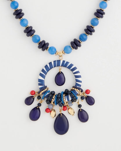 Chico's Premium | Americana Mixed Media Pendant Necklace