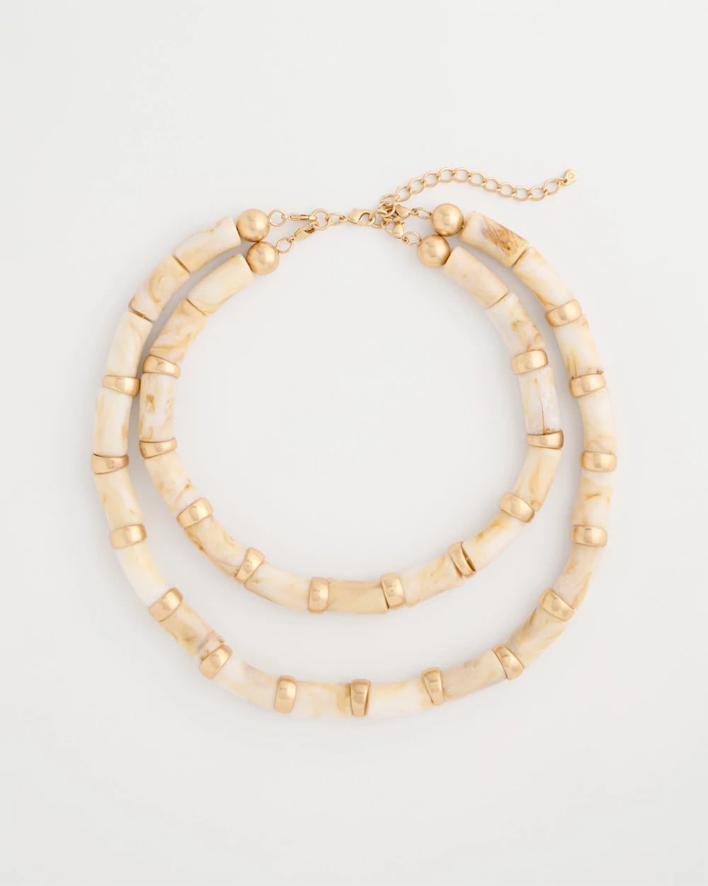 Chico's Best Price | White Beaded Double-Strand Necklace