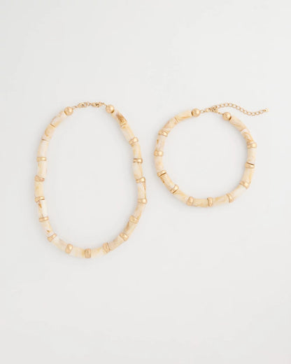 Chico's Best Price | White Beaded Double-Strand Necklace