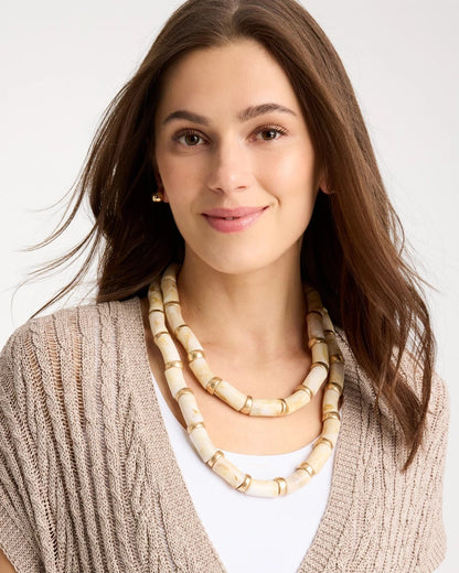 Chico's Best Price | White Beaded Double-Strand Necklace