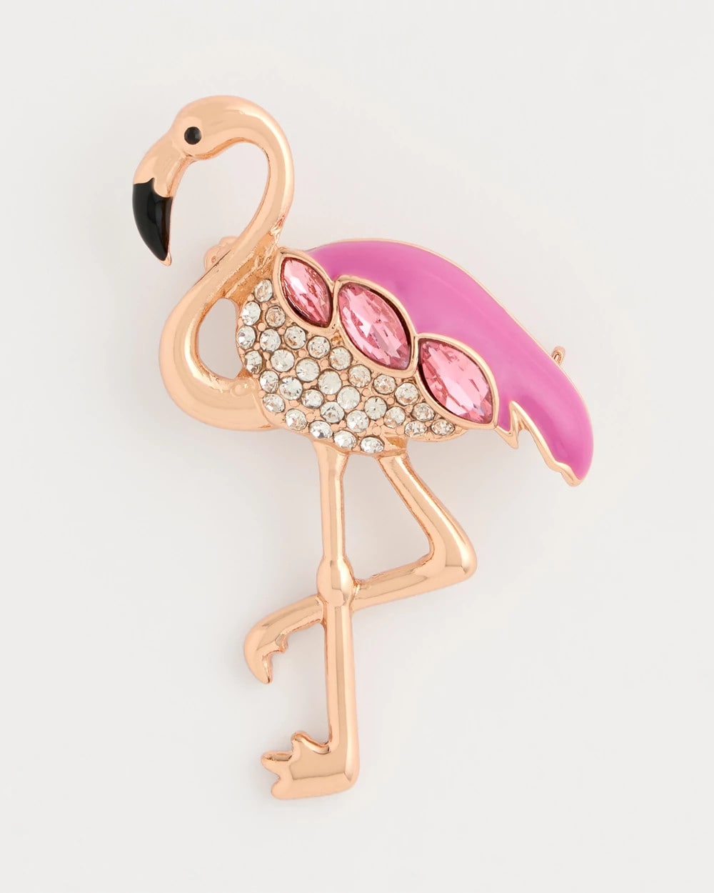 Chico's Quality | Faux Pink Diamond Flamingo Brooch