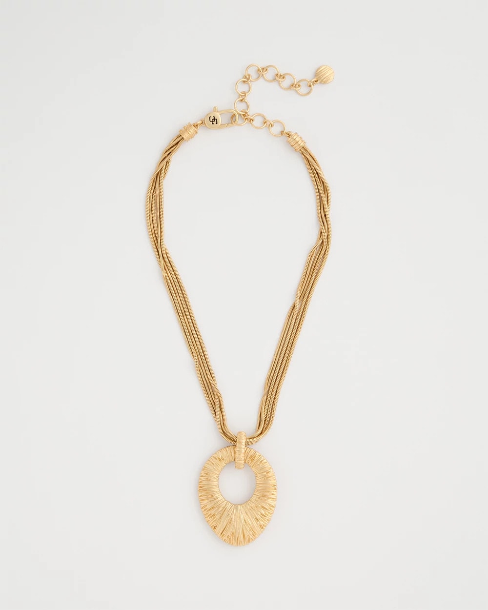 Chico's Sale | Crinkle Goldtone Pendant Necklace