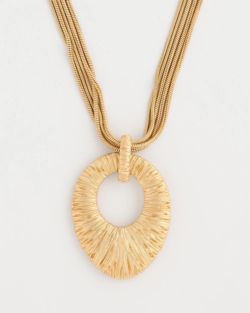 Chico's Sale | Crinkle Goldtone Pendant Necklace