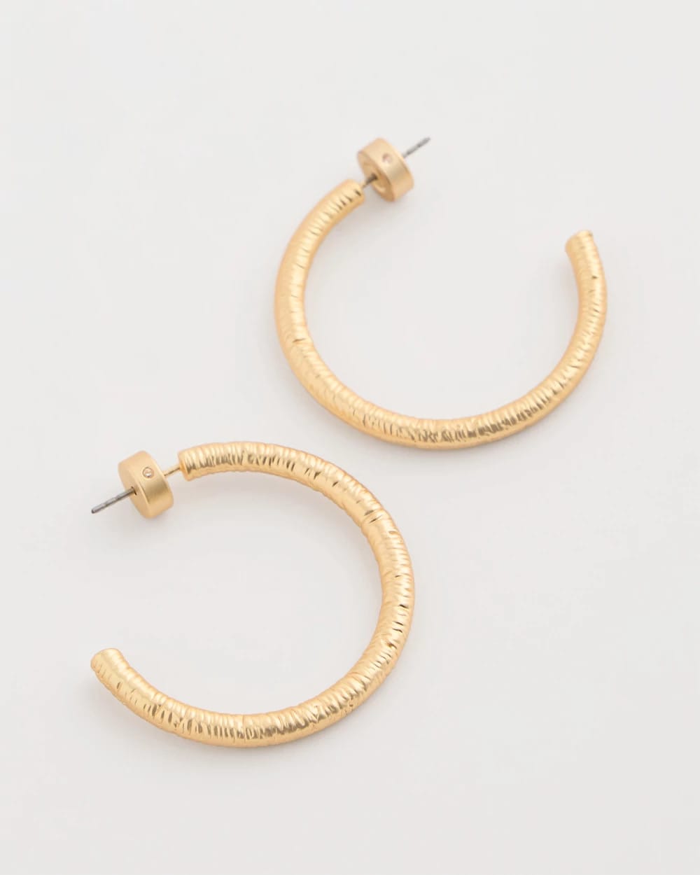 Chico's Special Offer | Goldtone Textured Hoop Earrings