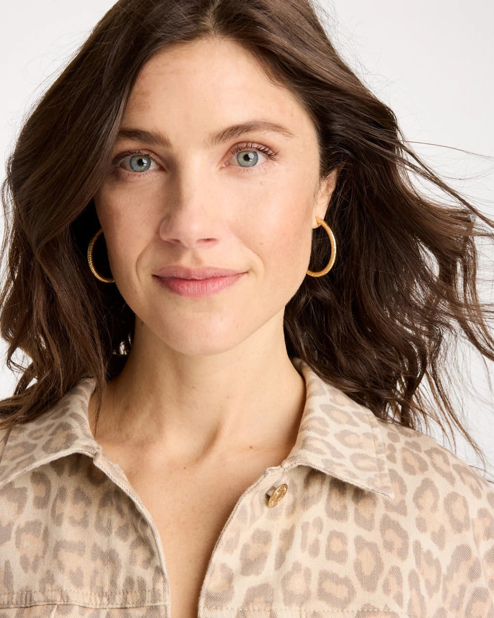 Chico's Special Offer | Goldtone Textured Hoop Earrings