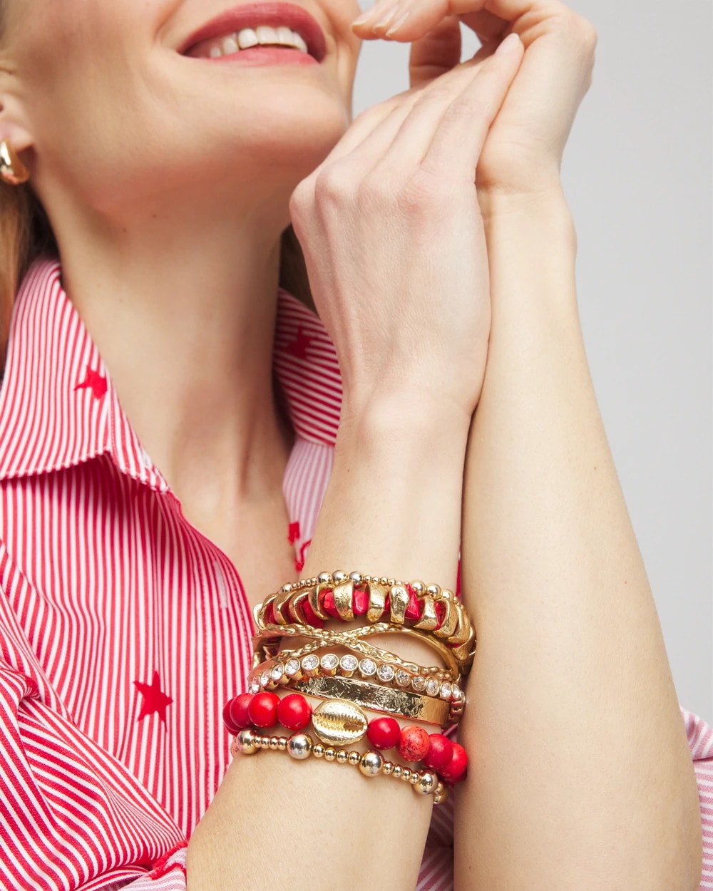 Chico's Hot Sale | Goldtone Flexible Cuff Bracelet