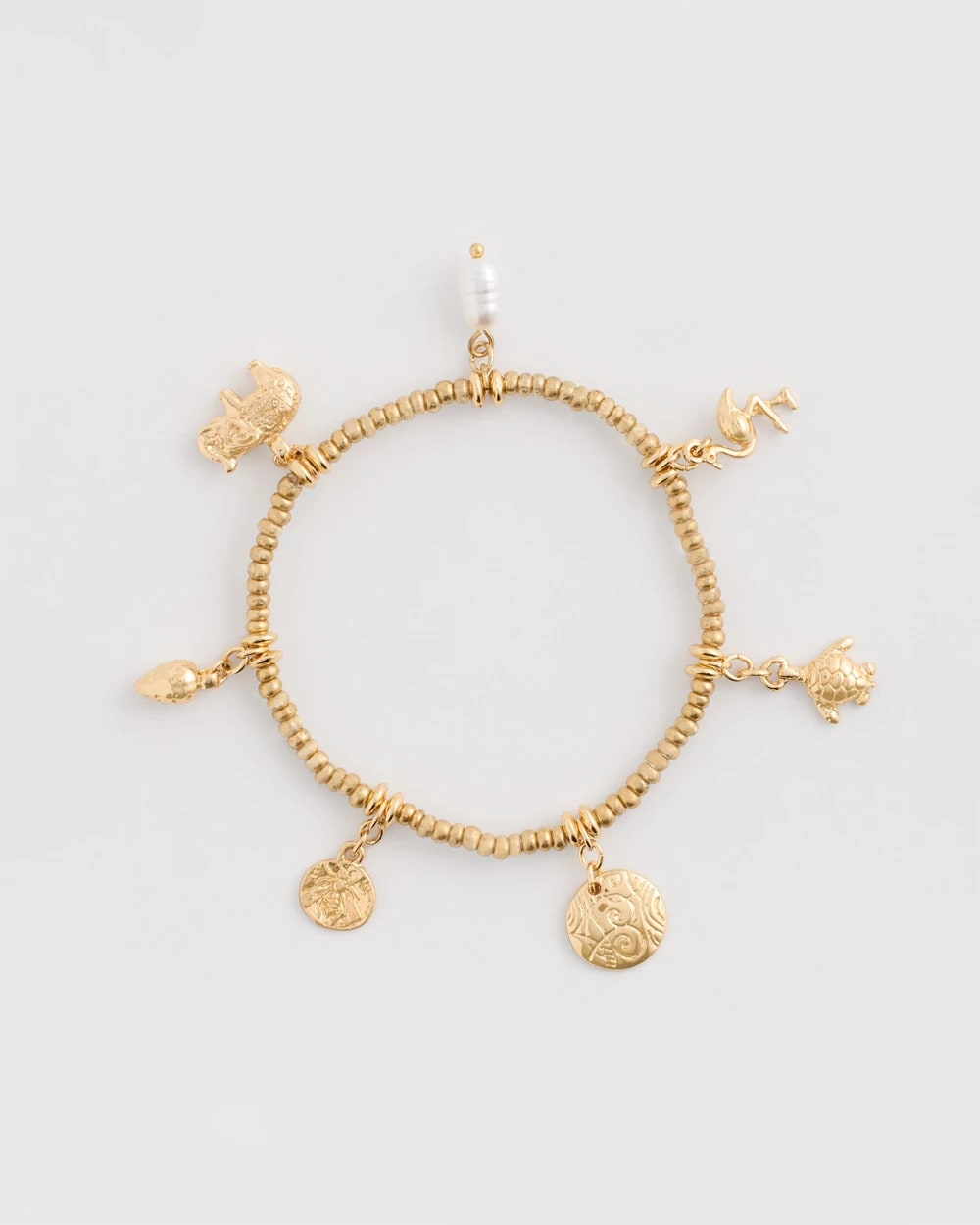 Chico's Signature | Goldtone Stretch Charm Bracelet
