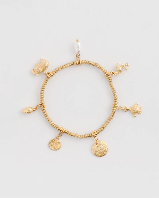 Chico's Signature | Goldtone Stretch Charm Bracelet
