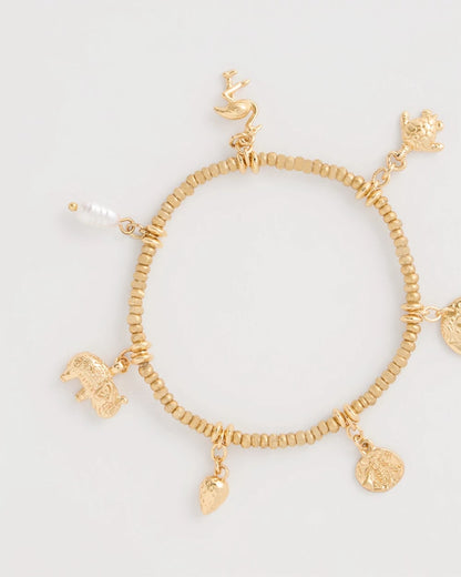 Chico's Signature | Goldtone Stretch Charm Bracelet