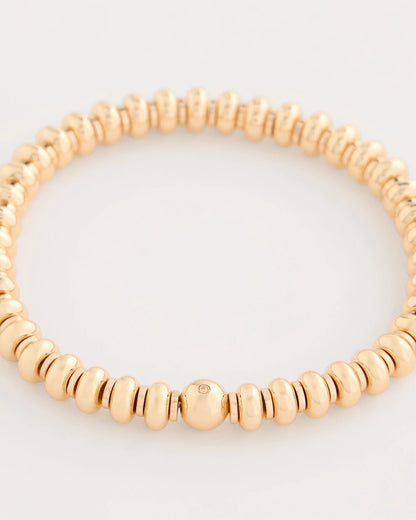 Chico's Premium | Goldtone Rounded Stretch Bracelet