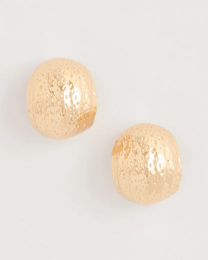 Chico's Classic | Crinkle Goldtone Hoop Earrings