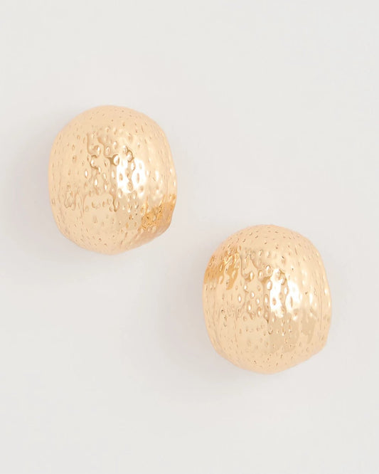 Chico's Classic | Crinkle Goldtone Hoop Earrings