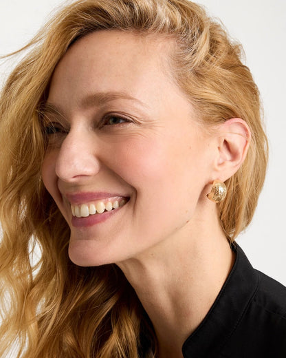 Chico's Classic | Crinkle Goldtone Hoop Earrings