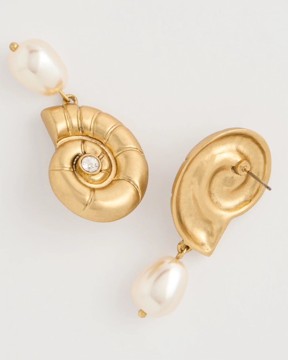 Chico's Premium | Goldtone Spiral Shell Earrings