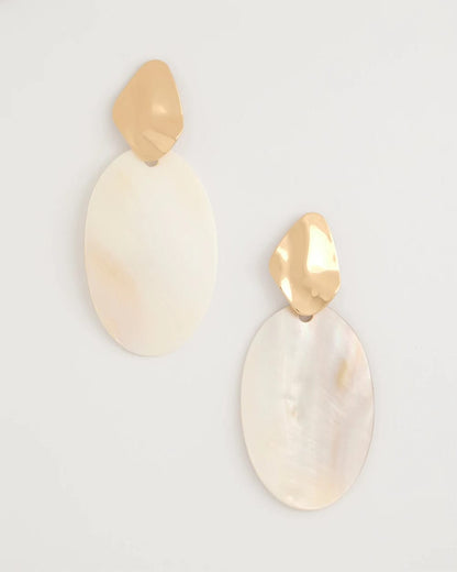 Chico's Latest | Shell Oval Drop Earrings