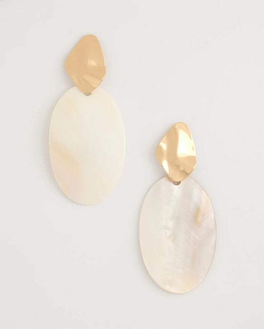 Chico's Latest | Shell Oval Drop Earrings